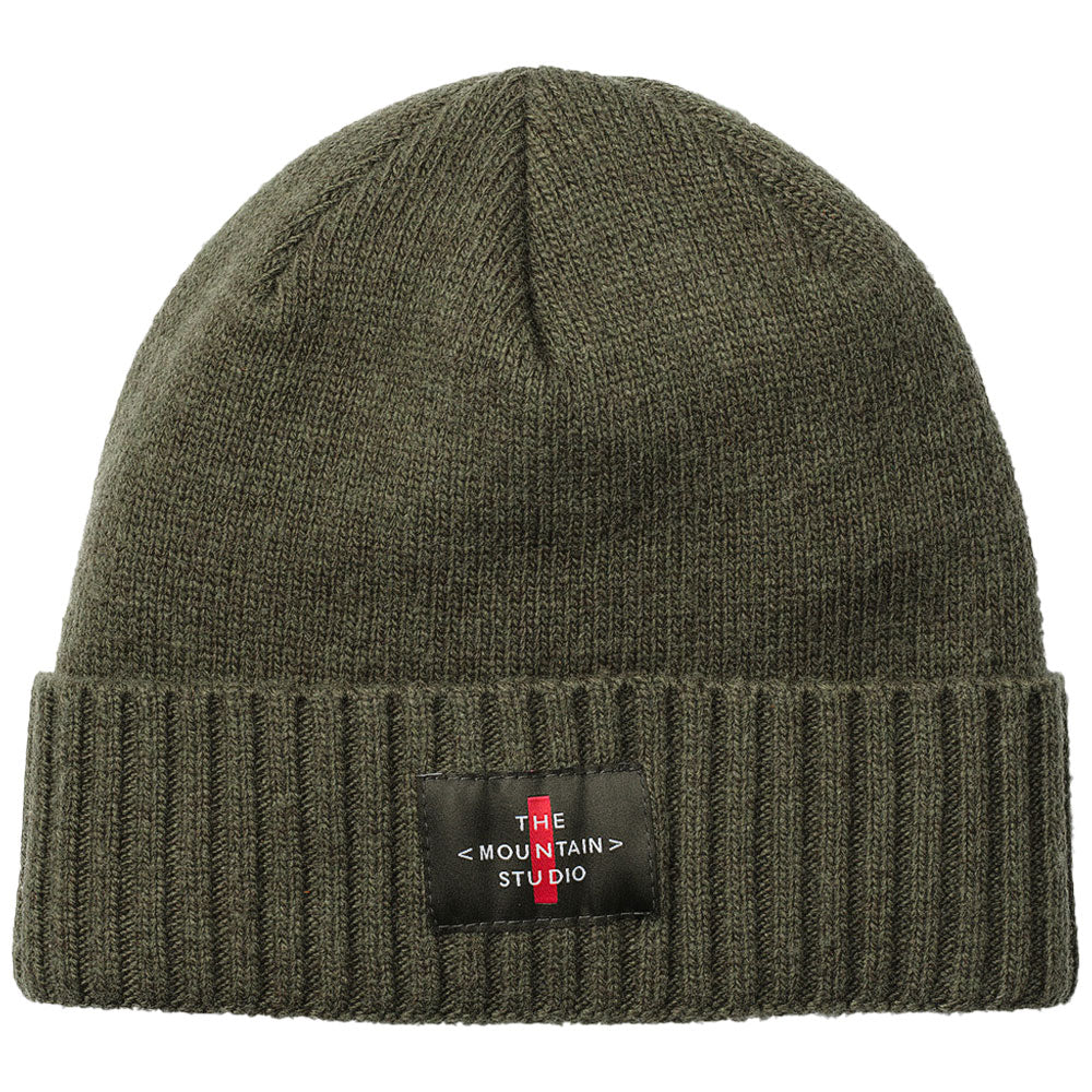 Cashmere Mix Cross Beanie Forest Green for Men