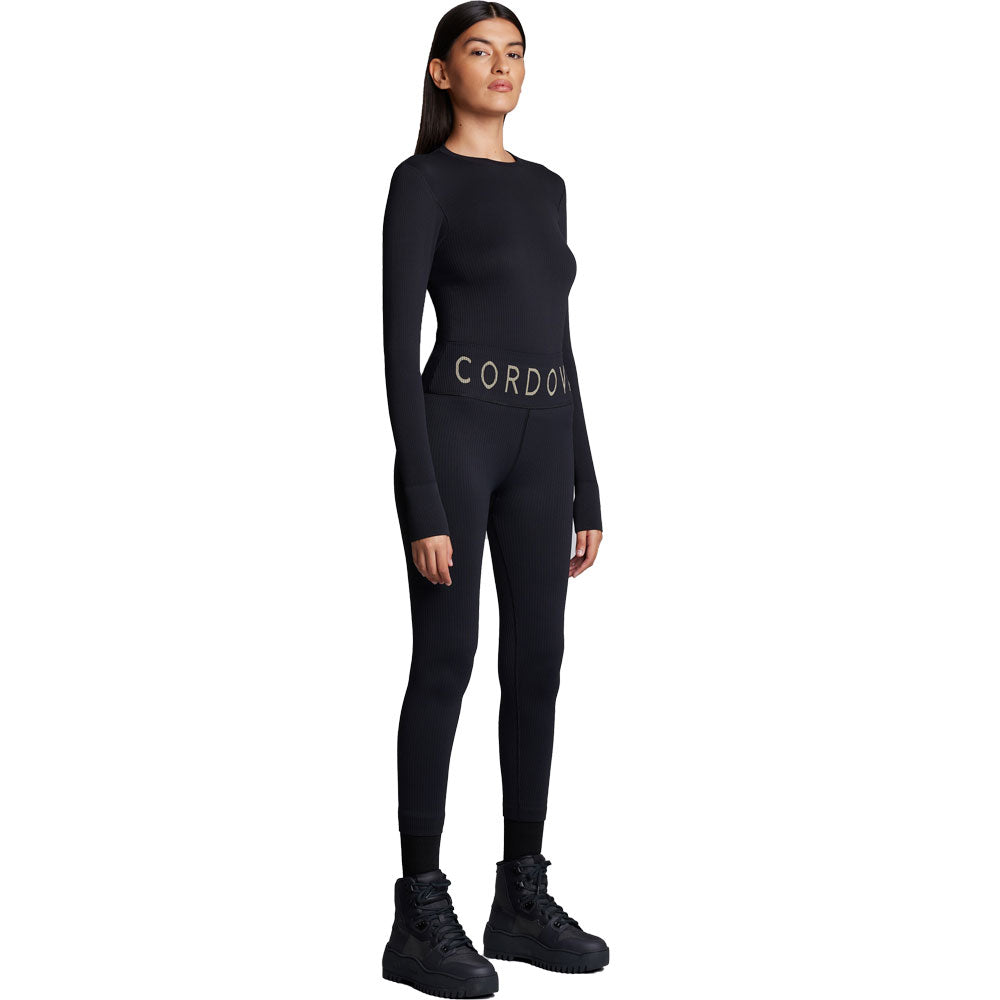 Cordova - Women's Compression Ribb-Knit Thermal Ski Leggings