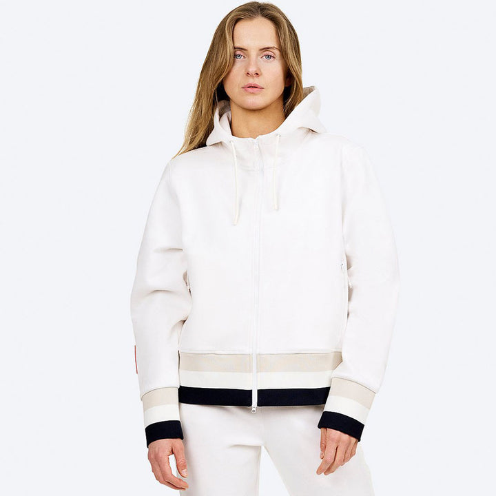 W Cotton Tech Zip Hood