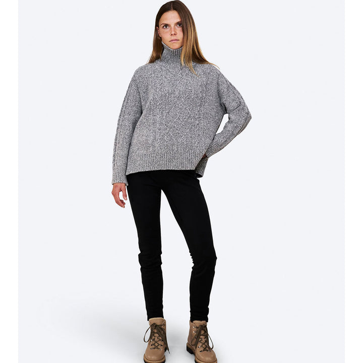 W Cashmere Mix Melange Rollerneck